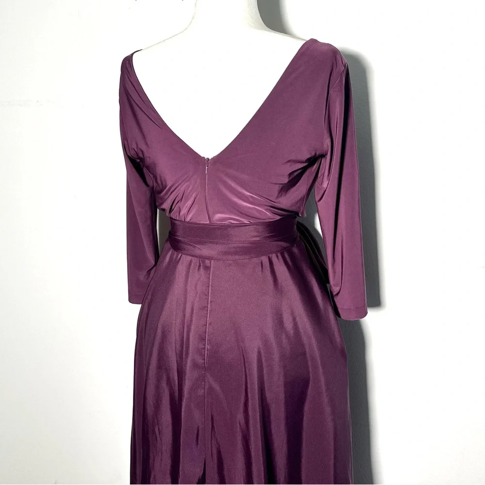 ALFRED SUNG Plum Wrap Maxi Dress - Picture 6 of 8